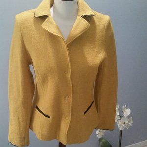Hilary Radley mustard yellow wool jacket/blazer